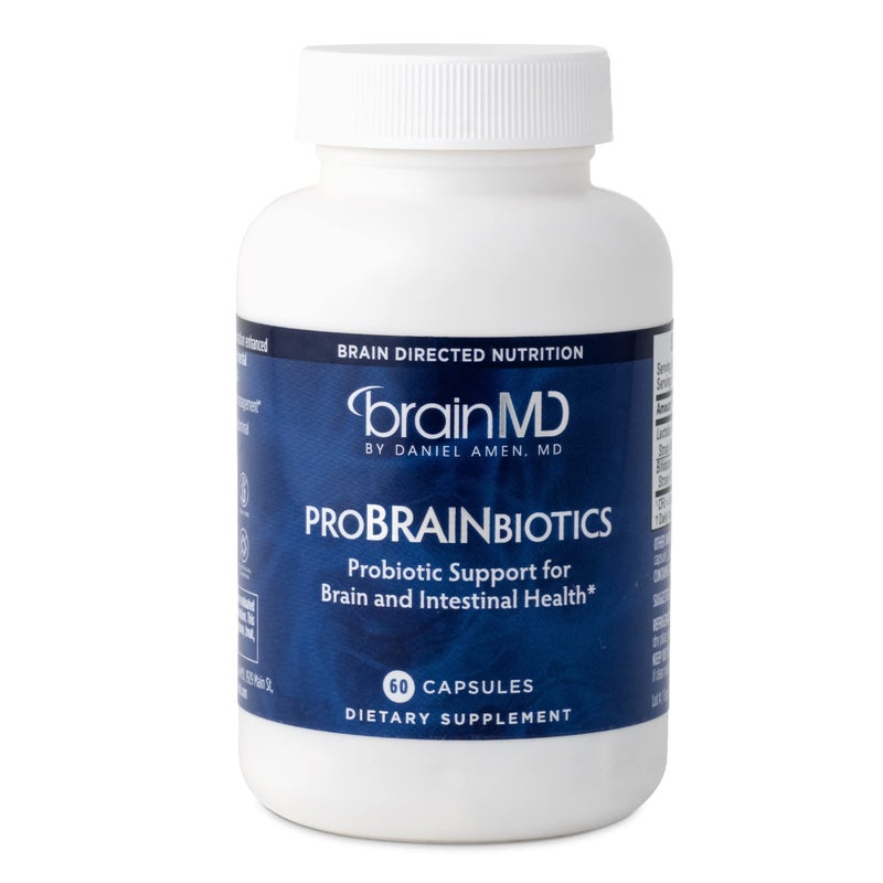 Dr Amen BrainMD ProBRAINbiotics 3 Billion CFU 60 Capsules Promotes Gut Health Gluten Free 60 Servings